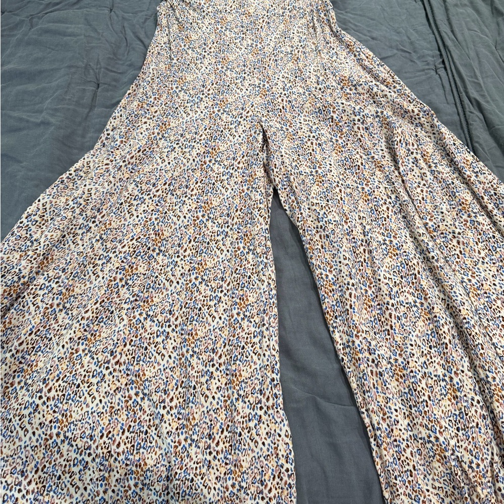 Petal & Pup Animal Print Wide-Leg Axel pants